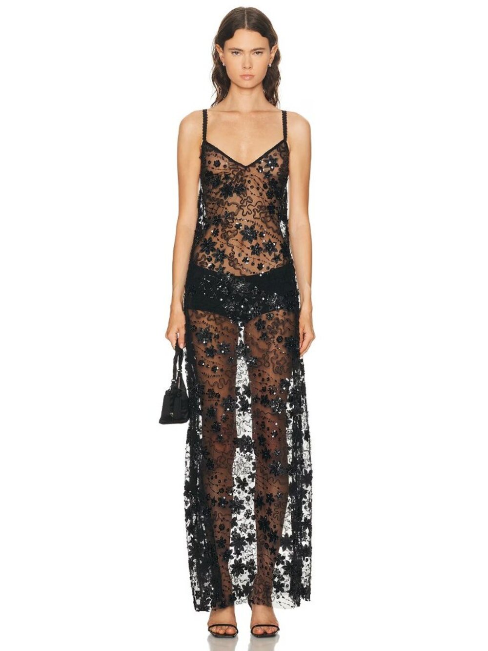 SIEDRES Lucille Dress in Black Lace